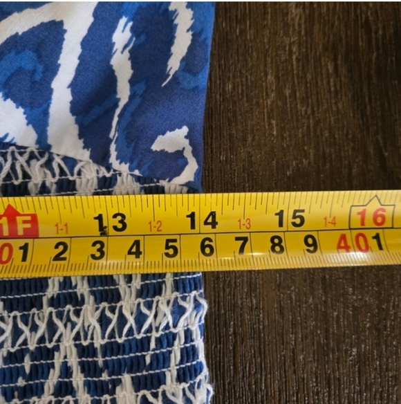 🆕️ House Of Harlow 1960 Blue Patterned Tiered Maxi Dress Size M - Picture 7 of 8